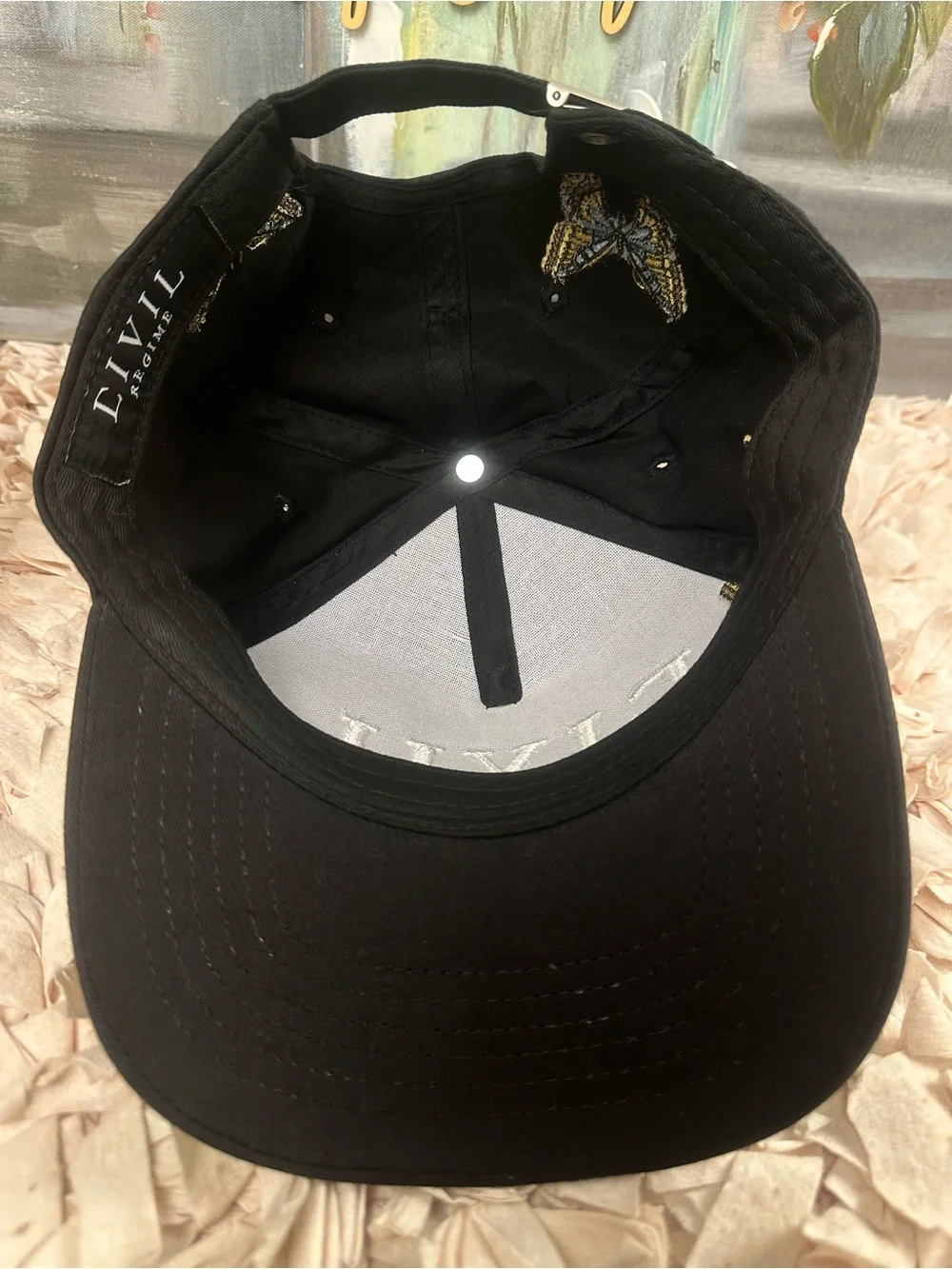 Civil Regime Butterfly Strapback Hat Black | NWOT | One Size